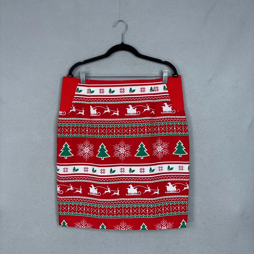 OppoSuits Skirt Women 16 Fair Isle Santa Reindeer Snowflake Ugly Christmas Party